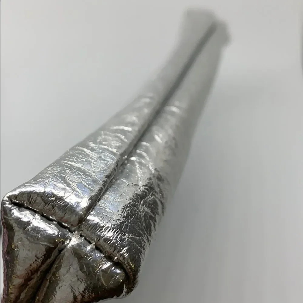 Ipsy silver greenzipper bag